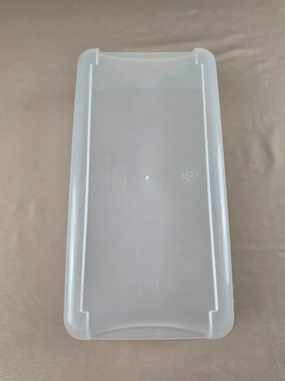 Vtg Plastic Container Storage Shoe Box Size Tucker Brand Pinkish Red Snap On Lid